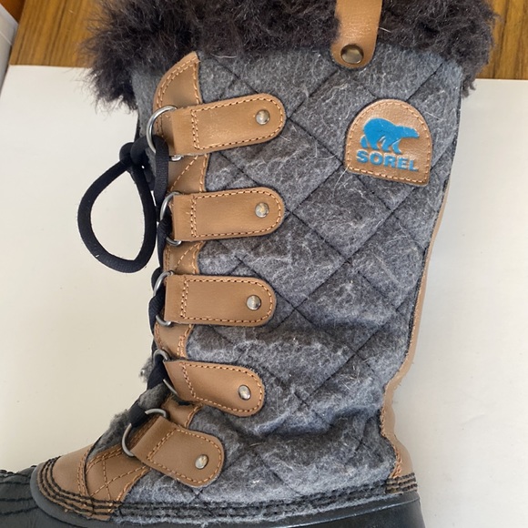 Sorel Tofino Felt Quilted Boots Gray/Black Women's Size 6.5 NL2113-242 - Picture 14 of 16